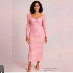 House of Aama Target Midi Dress Womens